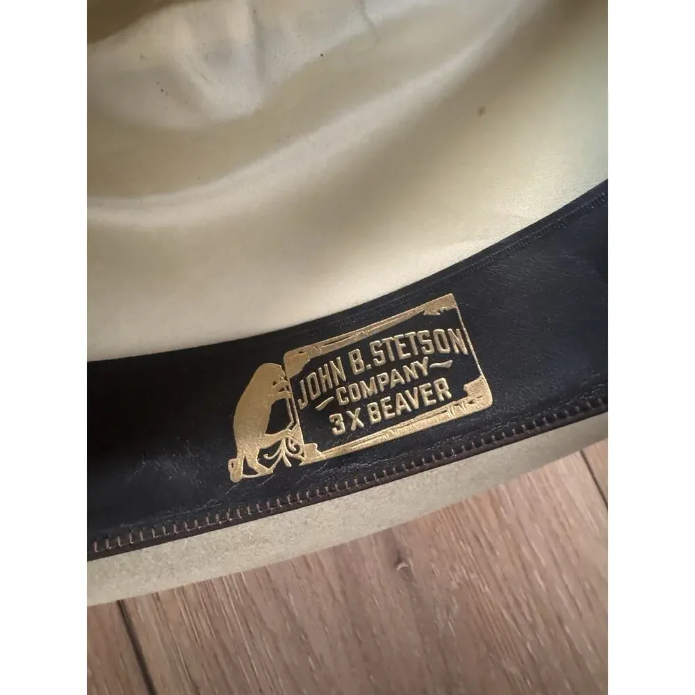Vintage Stetson Open Road Silverbelly 3X Beaver Felt Hat 7 1/8 Long Oval w/ Box - Picture 8 of 16